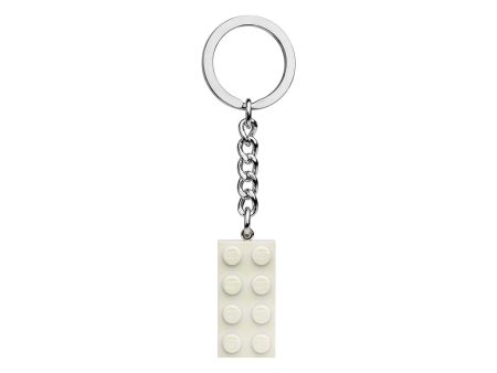 854084 | LEGO® Iconic 2x4 White Metallic Key Chain Sale